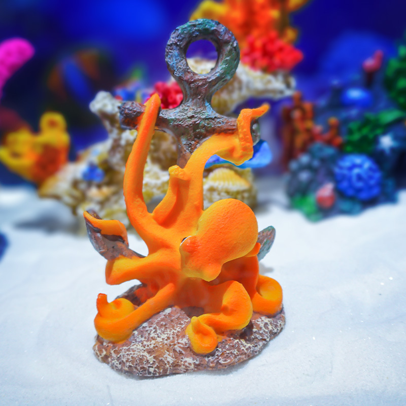 Aquarium Fish Monster - Retro ozdoba krajobrazowa z żywicy, dekoracja
