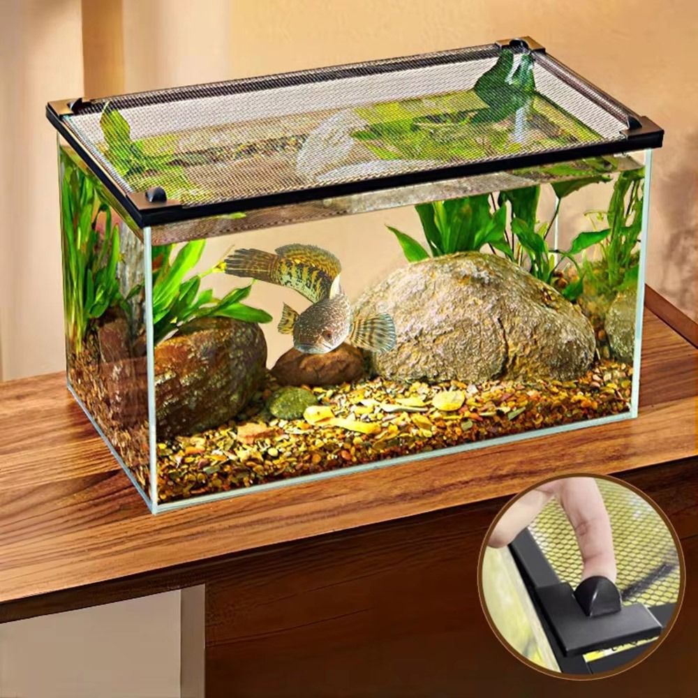 Aquarium Fish Net - Wytrzymała Magnetyczna Pokrywa Akwarium DIY Łatwa