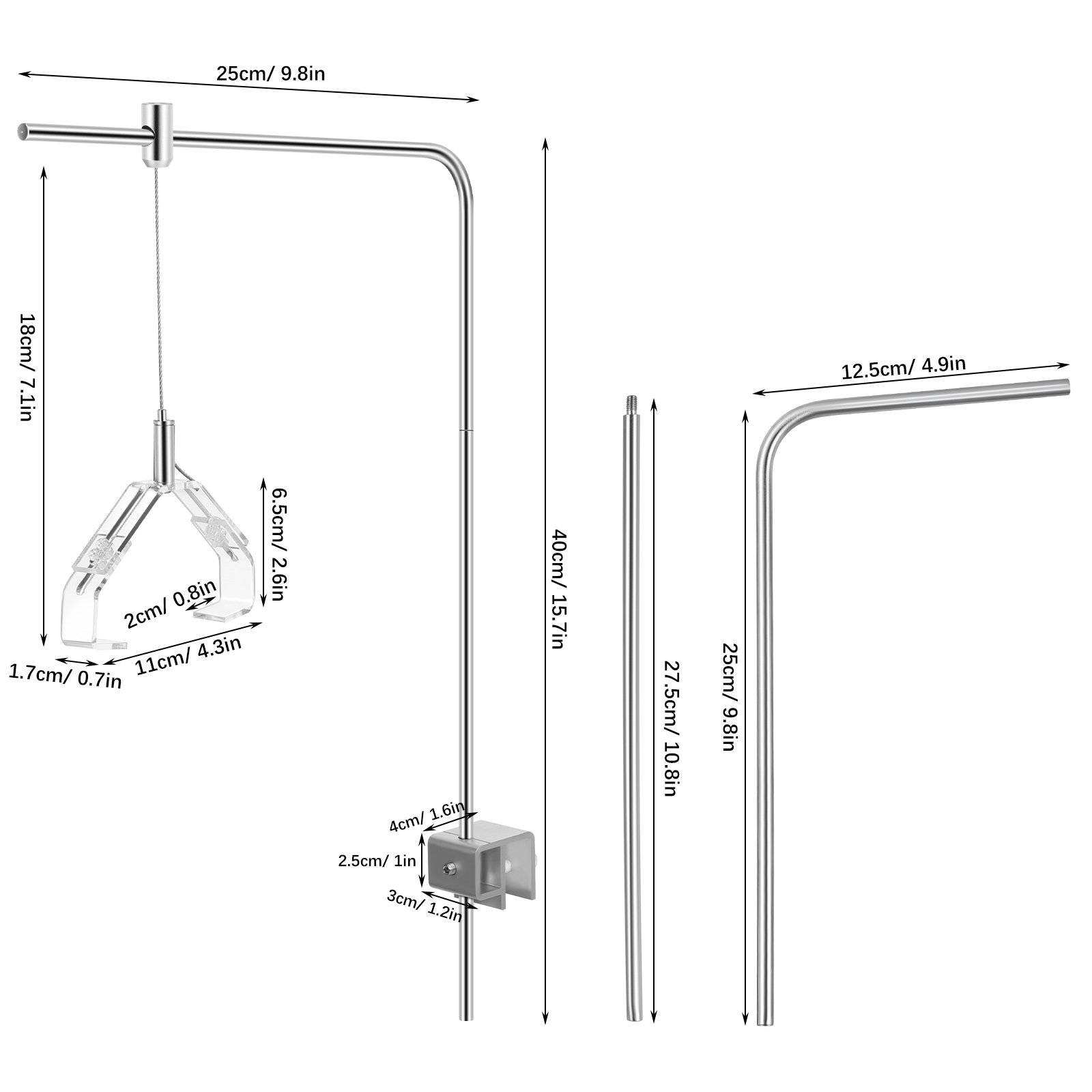 2 szt. Uchwyty do lamp akwario – Aquarium Fish Light Lamp recenzja i cena