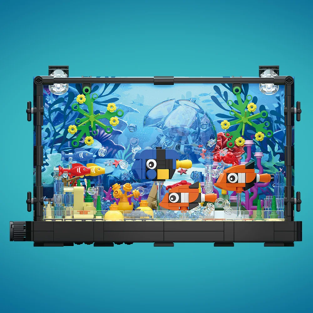 Zestaw klocków do budowy akwar – Fish Toys For Aquarium recenzja i cena