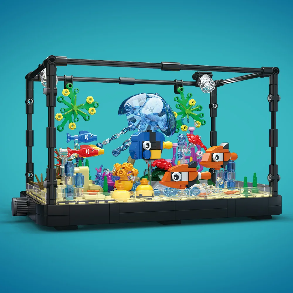 Zestaw klocków do budowy akwar – Fish Toys For Aquarium recenzja i cena