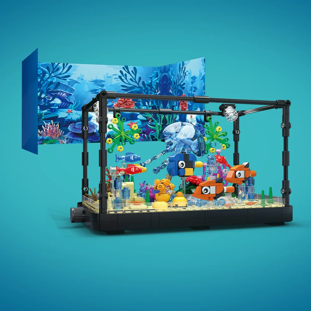 Zestaw klocków do budowy akwar – Fish Toys For Aquarium recenzja i cena