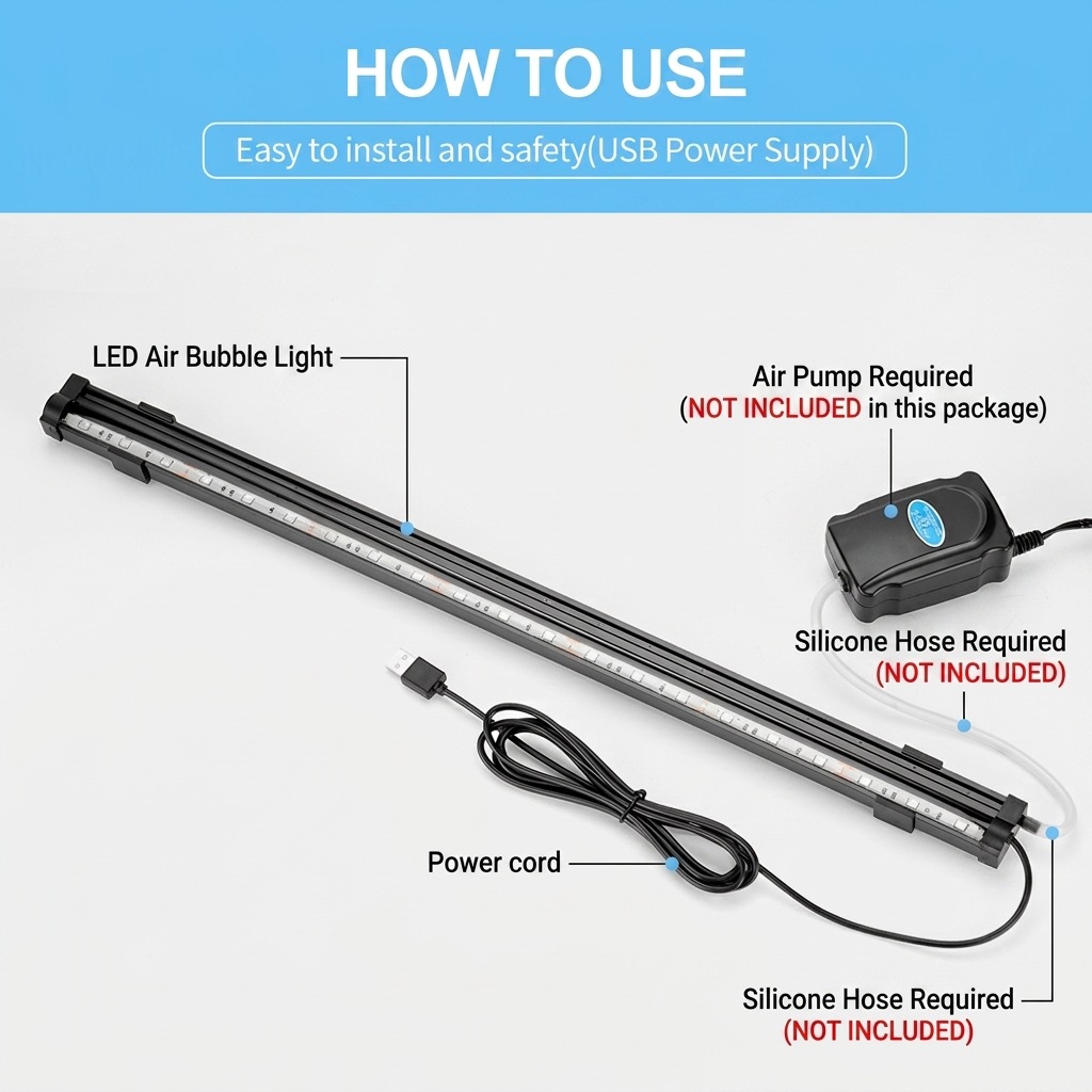 USB LED Lampa do Akwarium z Ef – Aquarium Fish Light Lamp recenzja i cena
